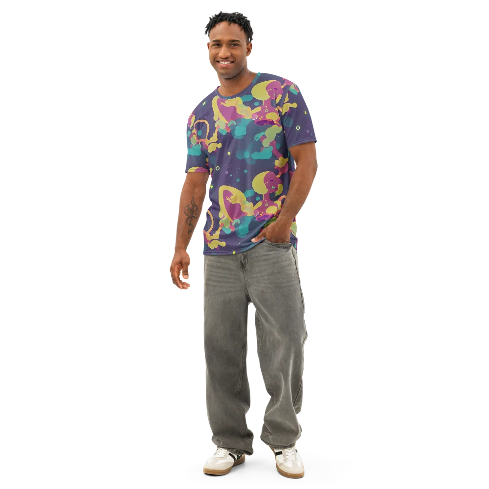 Cosmic Playroom on Men's Cotton Crew Neck T-Shirt — Front