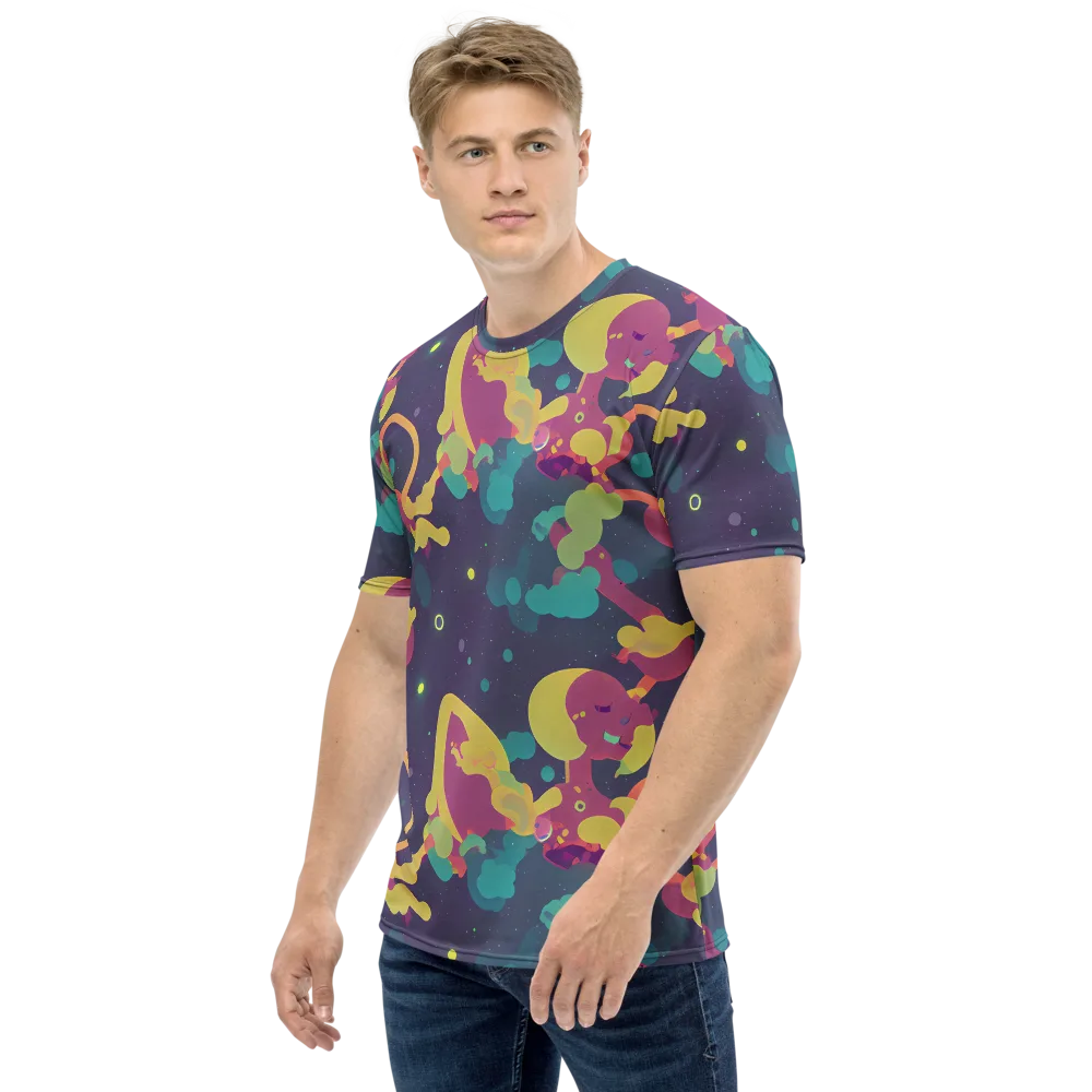 Cosmic Playroom on Men's Crew Neck T-Shirt — Left