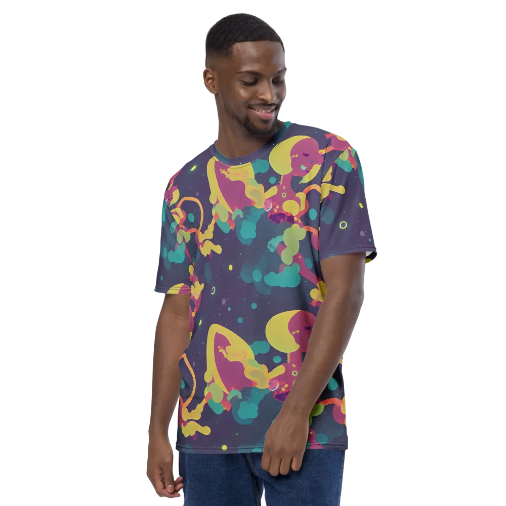 Cosmic Playroom on Men's Crew Neck T-Shirt — Left