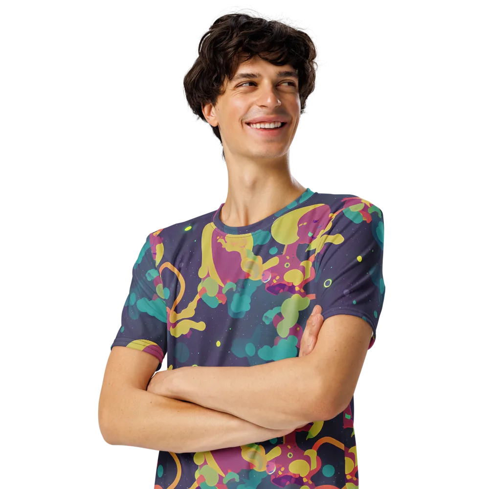 Cosmic Playroom on Men's Crew Neck T-Shirt — Left Front