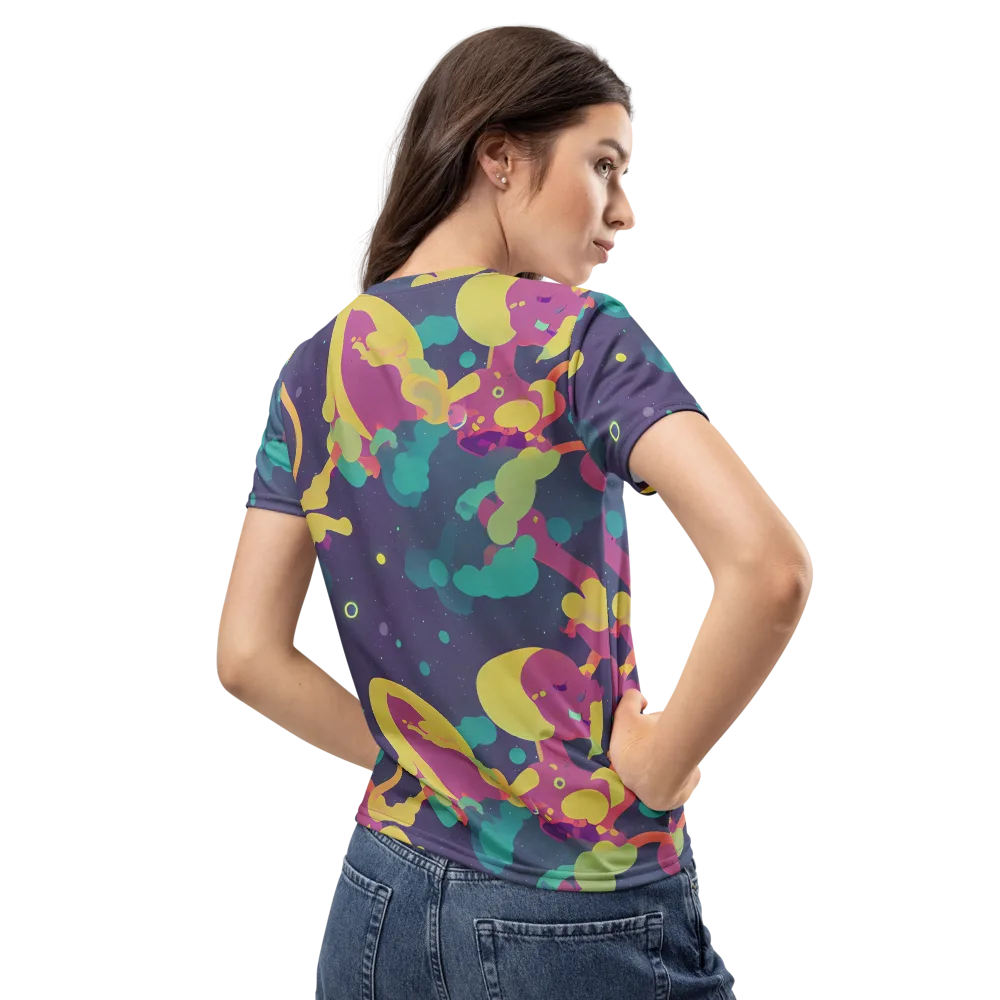 Cosmic Playroom on Women's Crew Neck T-Shirt — Back
