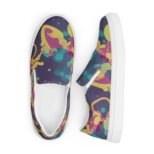Cosmic Playroom on a Men's Slip-On Canvas Shoes
