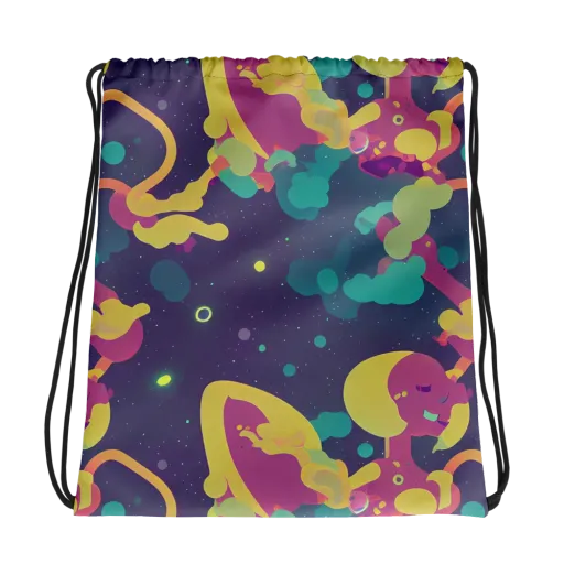 Cosmic Playroom on a Drawstring Bag