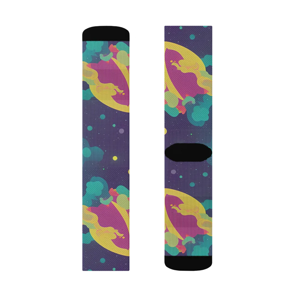 Cosmic Playroom on Socks — Left Sock