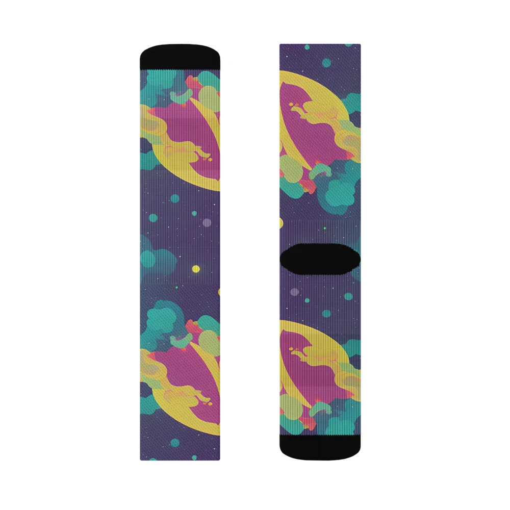 Cosmic Playroom on Socks — Right Sock