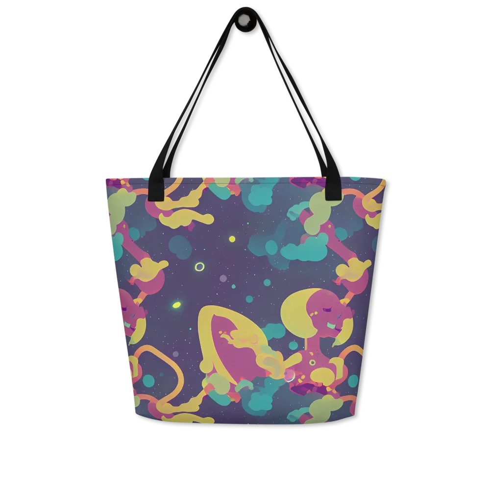 Cosmic Playroom on Large Tote Bag W/ Pocket — Front
