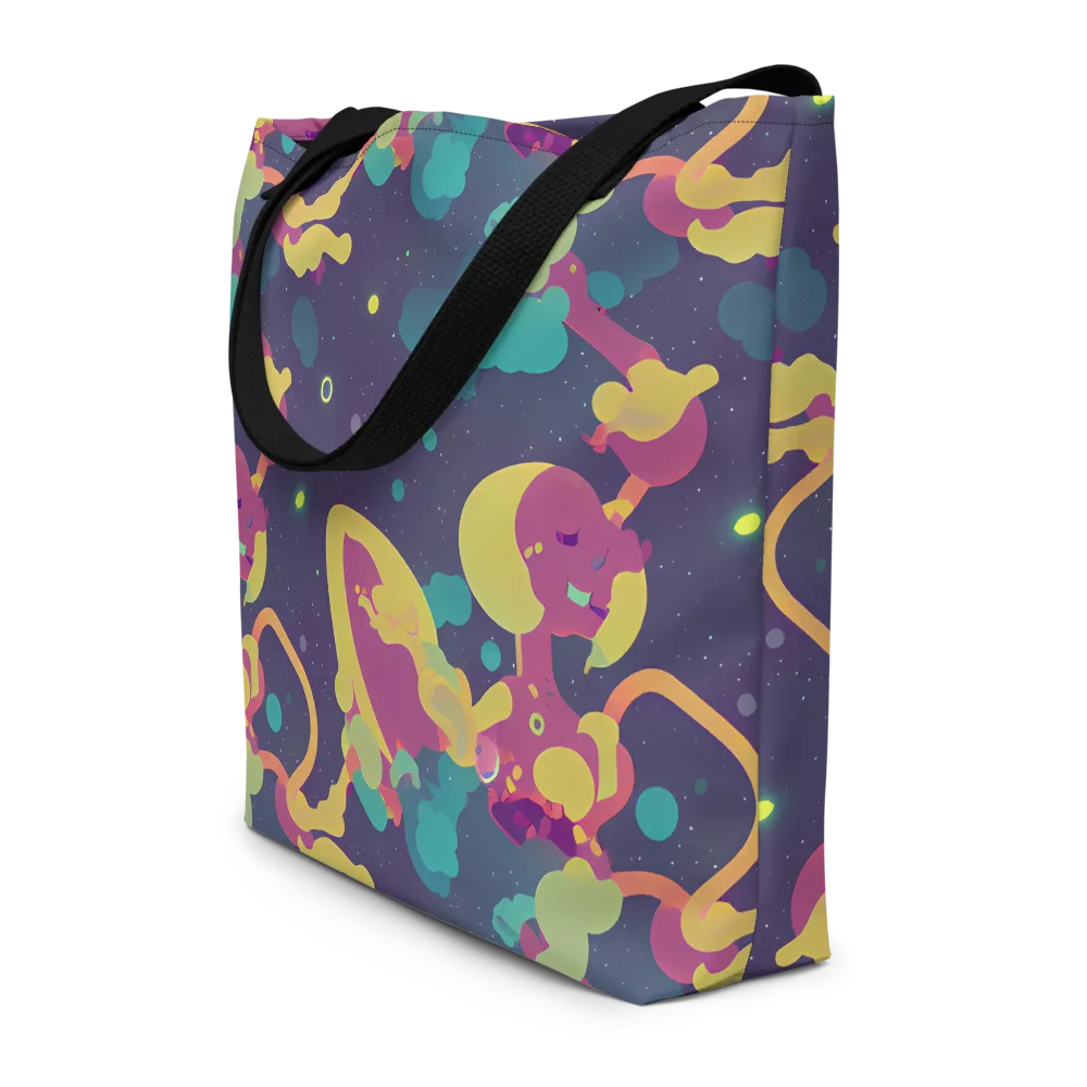 Cosmic Playroom on Large Tote Bag W/ Pocket — Front