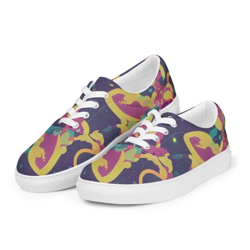 Cosmic Playroom on a Men's Lace-Up Canvas Shoes