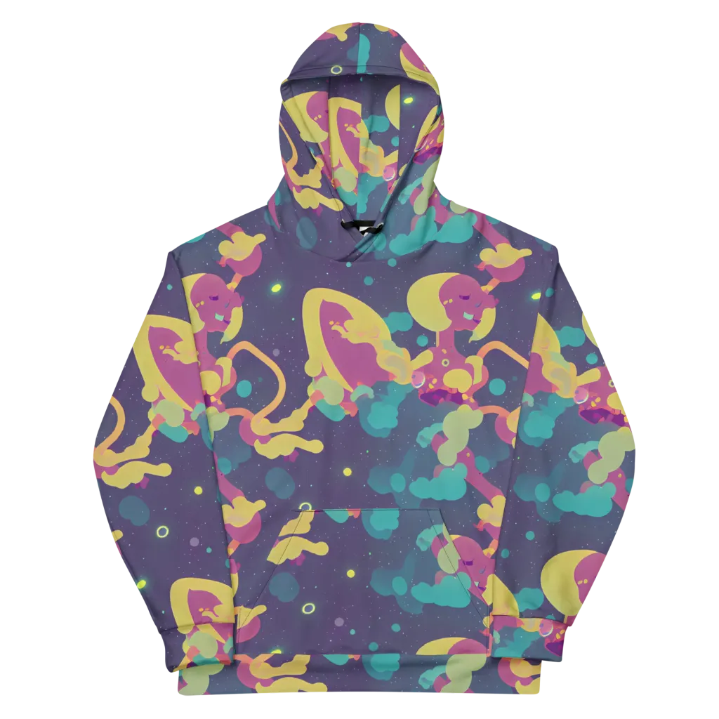 Cosmic Playroom on Cotton Hoodie — Front