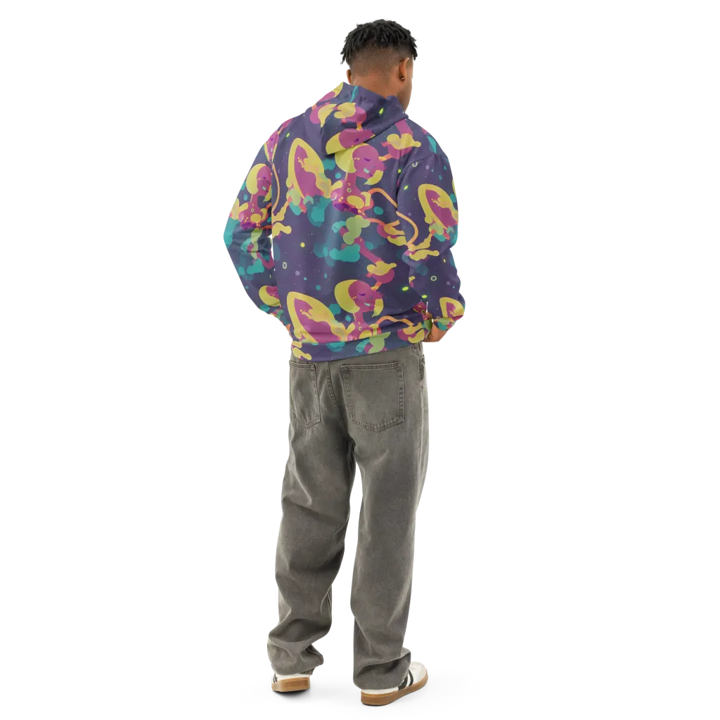 Cosmic Playroom on Cotton Hoodie — Back