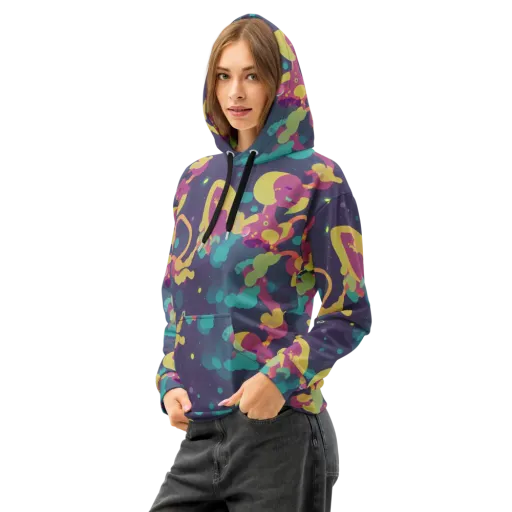 Cosmic Playroom on a Cotton Hoodie