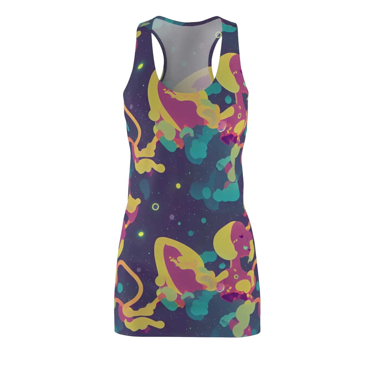 Cosmic Playroom on Racerback Dress — Front
