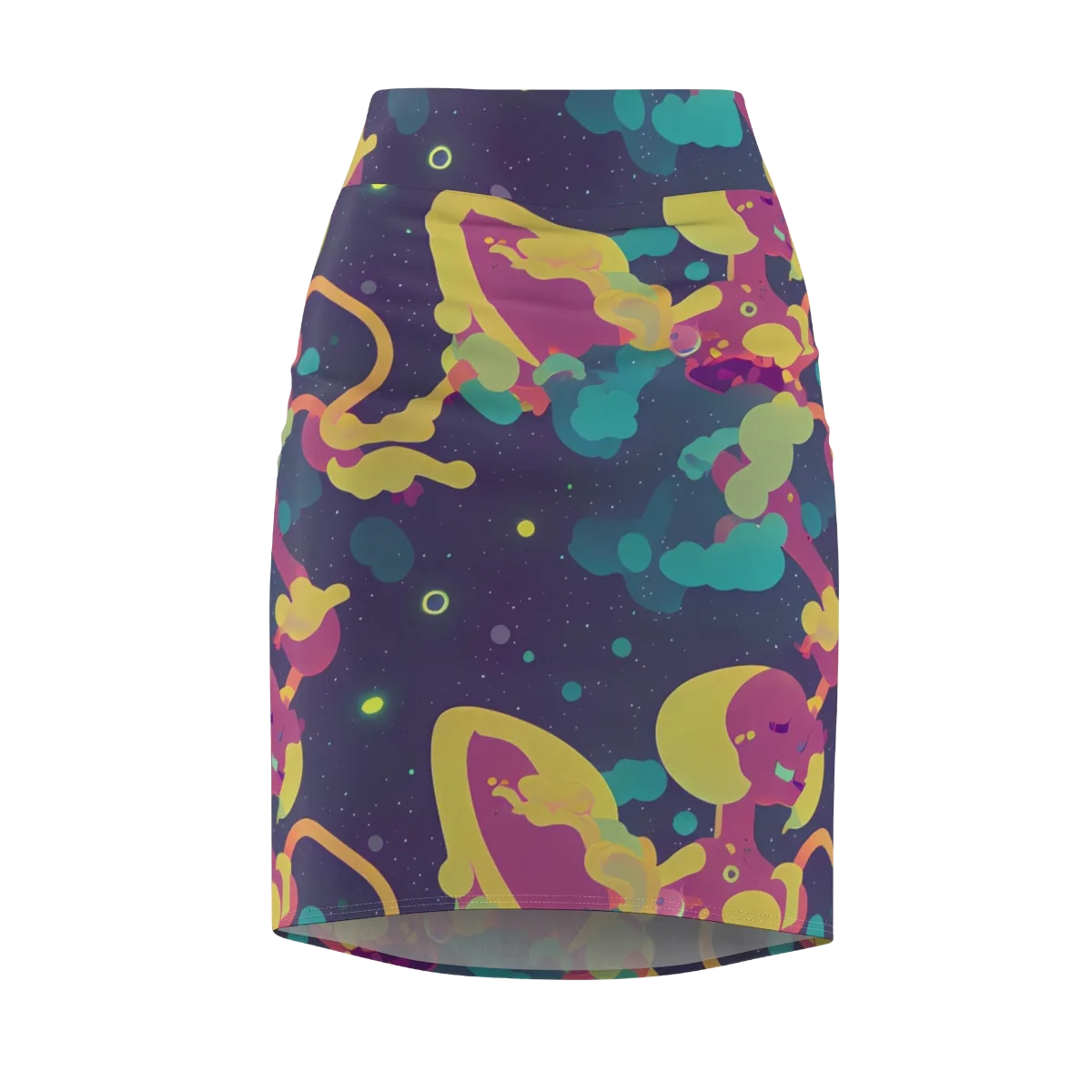 Cosmic Playroom on Pencil Skirt — Front