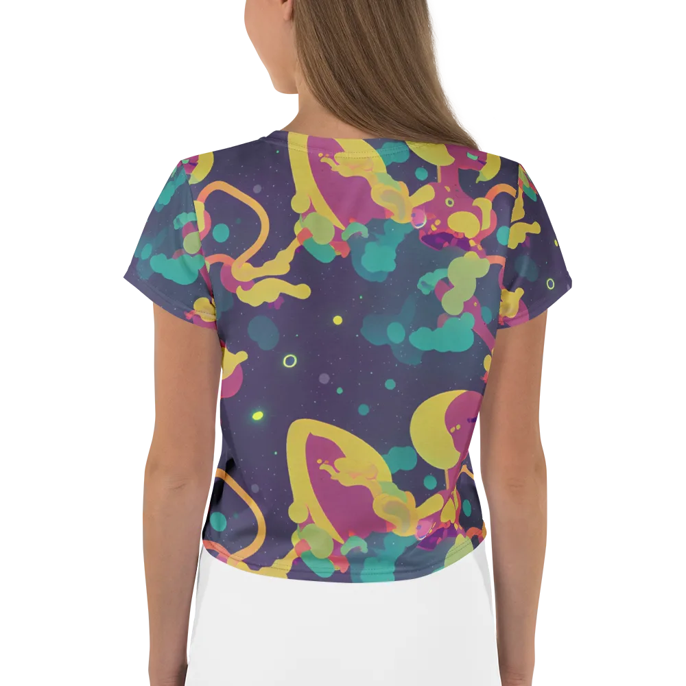 Cosmic Playroom on Crop Tee — Back