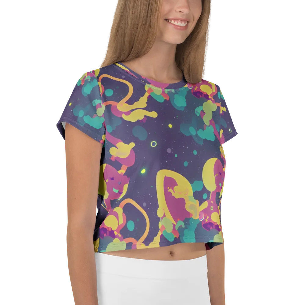 Cosmic Playroom on Crop Tee — Right
