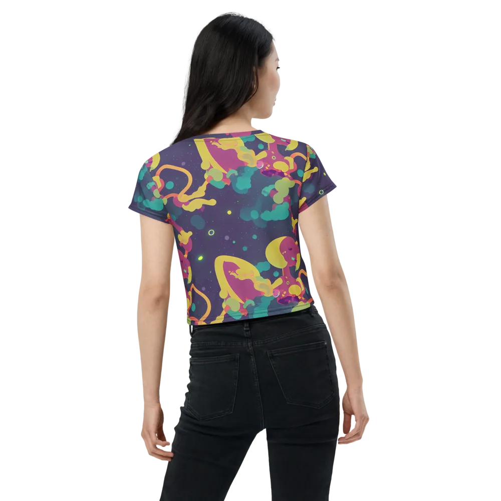 Cosmic Playroom on Crop Tee — Back