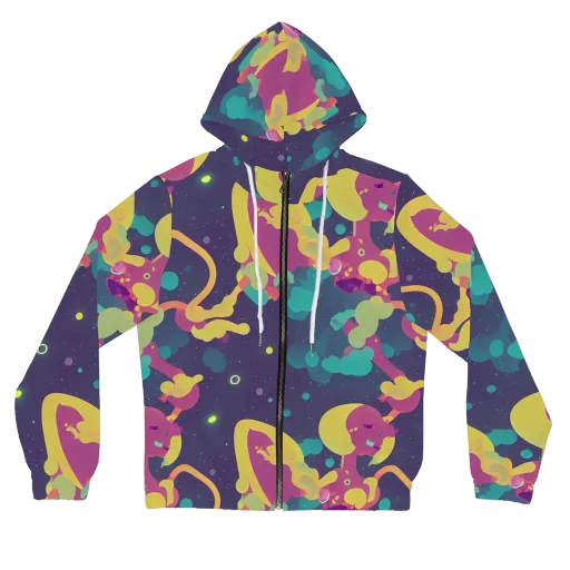 Cosmic Playroom on a Women's Full-Zip Hoodie