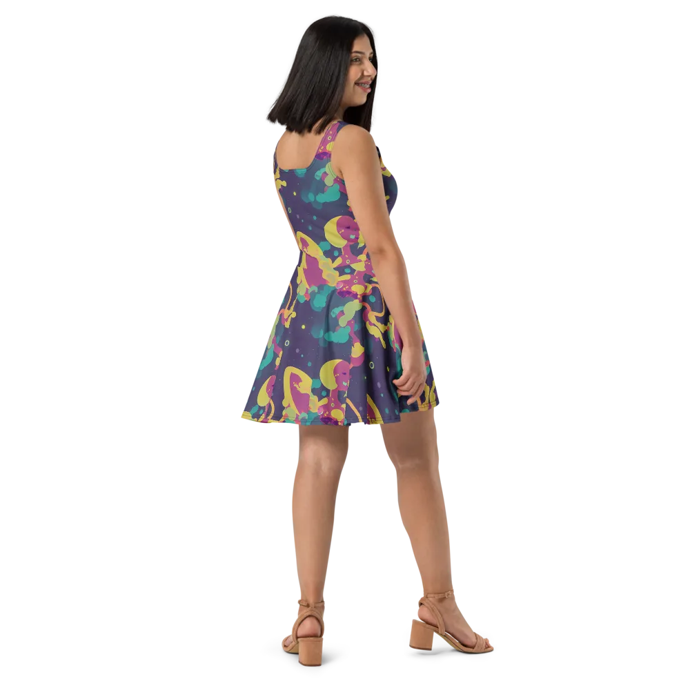 Cosmic Playroom on Skater Dress — Right