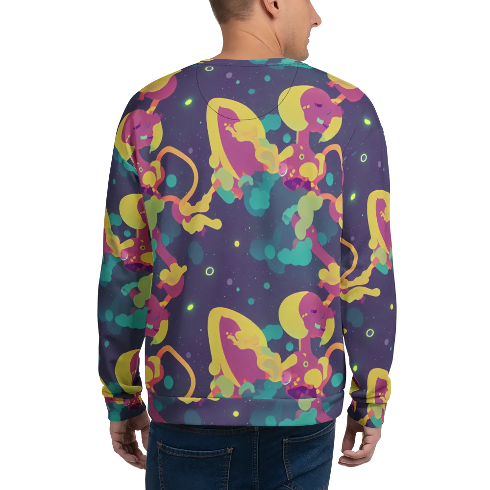 Cosmic Playroom on Sweatshirt — Back
