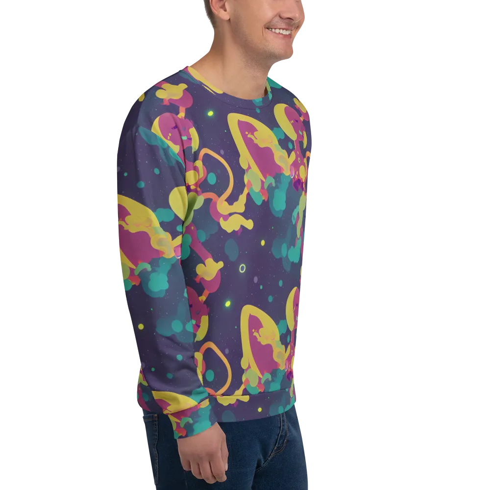 Cosmic Playroom on Sweatshirt — Right Front