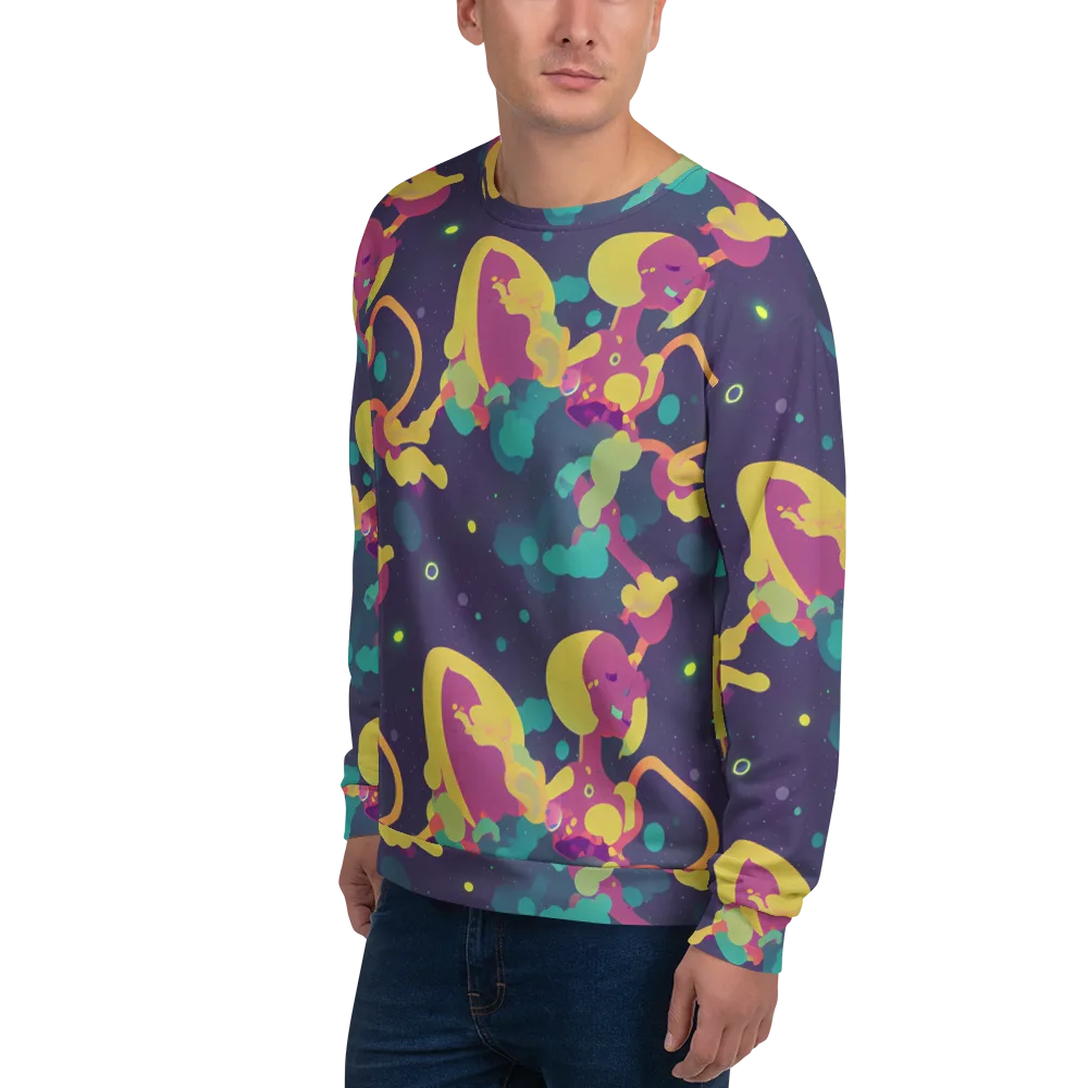 Cosmic Playroom on Sweatshirt — Left Front