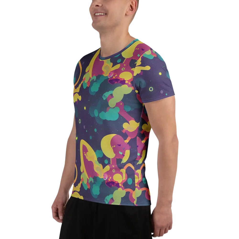 Cosmic Playroom on Men's Athletic T-Shirt — Left