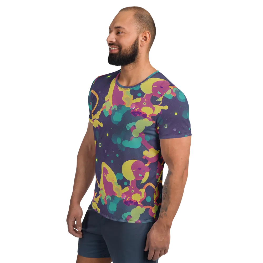 Cosmic Playroom on Men's Athletic T-Shirt — Left