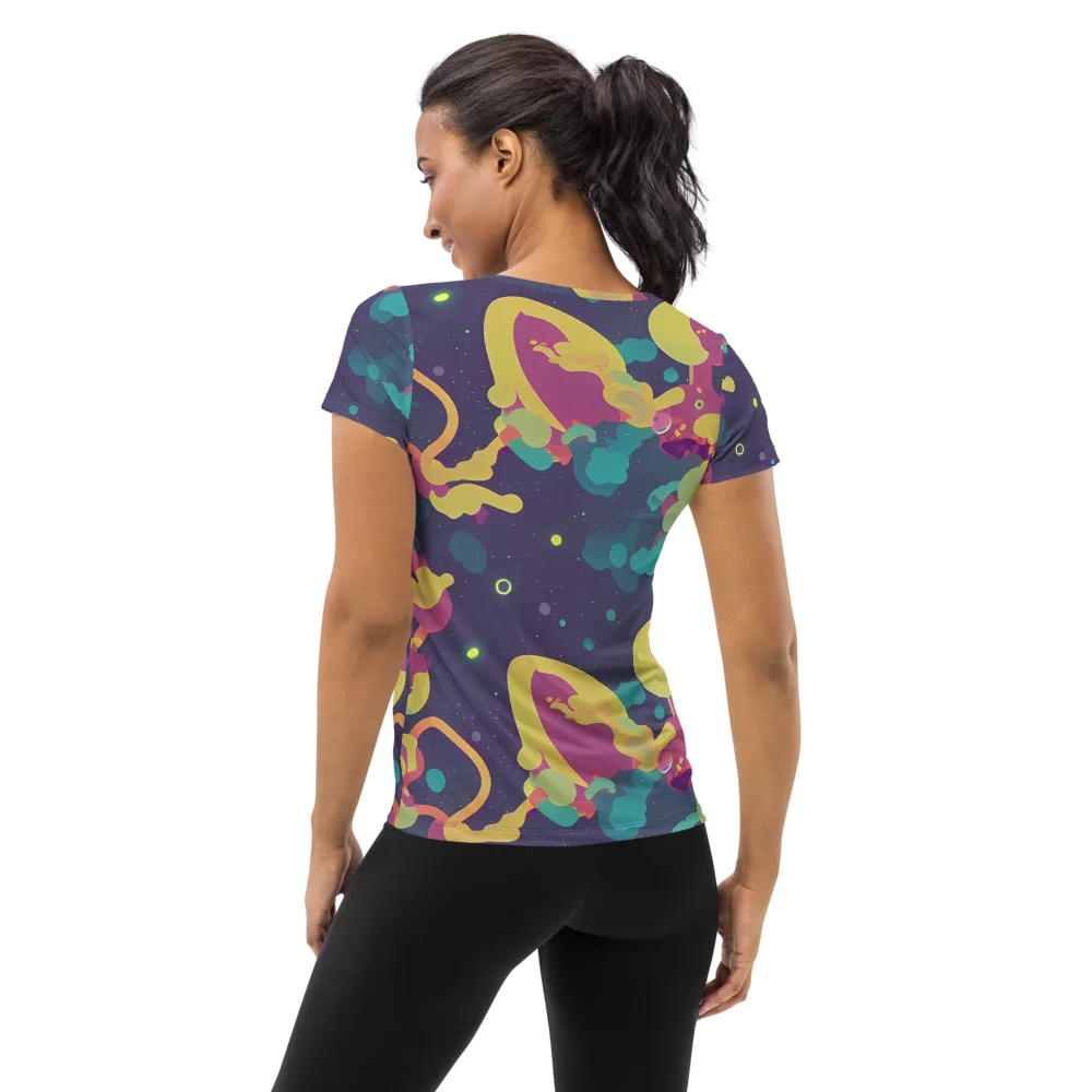 Cosmic Playroom on Women's Athletic T-Shirt — Back