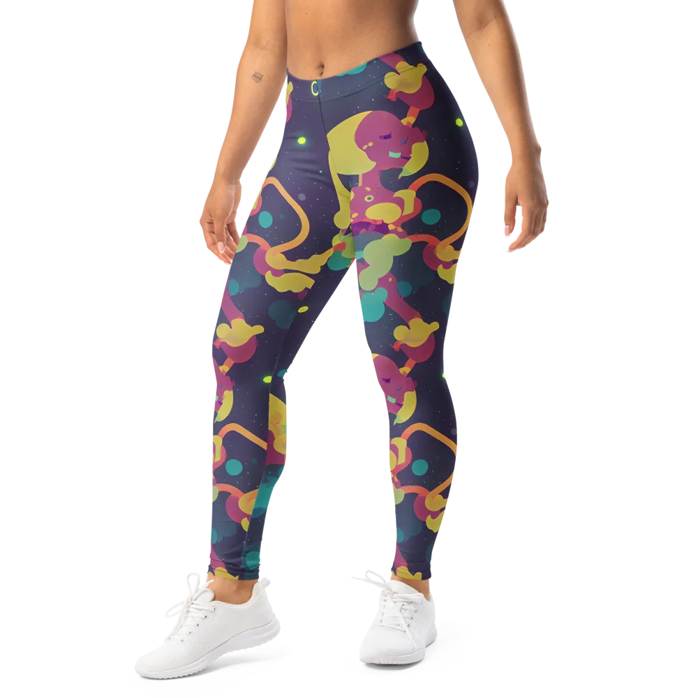 Cosmic Playroom on Leggings — Left Front