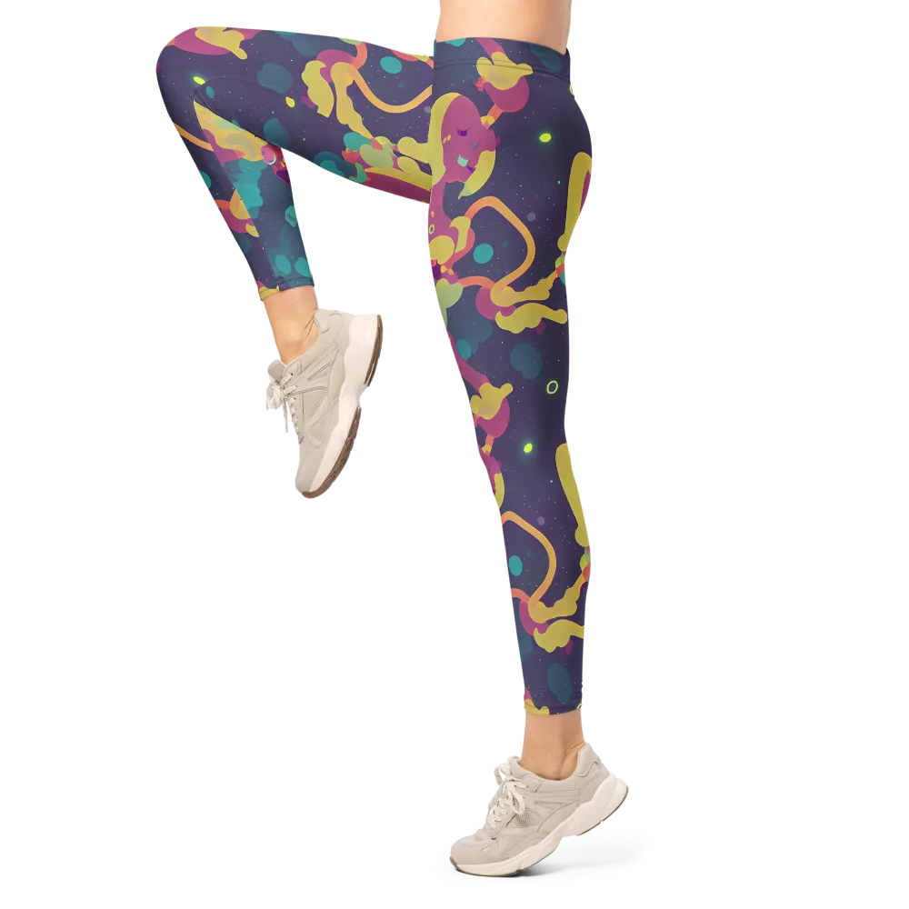 Cosmic Playroom on Leggings — Left