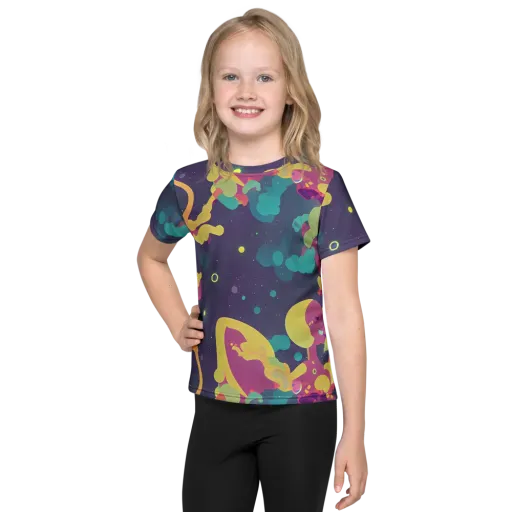 Cosmic Playroom on a Kids Crew Neck T-Shirt