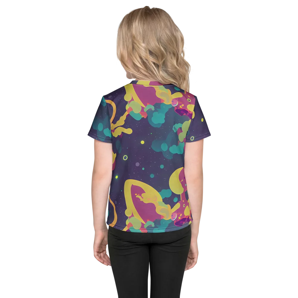 Cosmic Playroom on Kids Crew Neck T-Shirt — Back