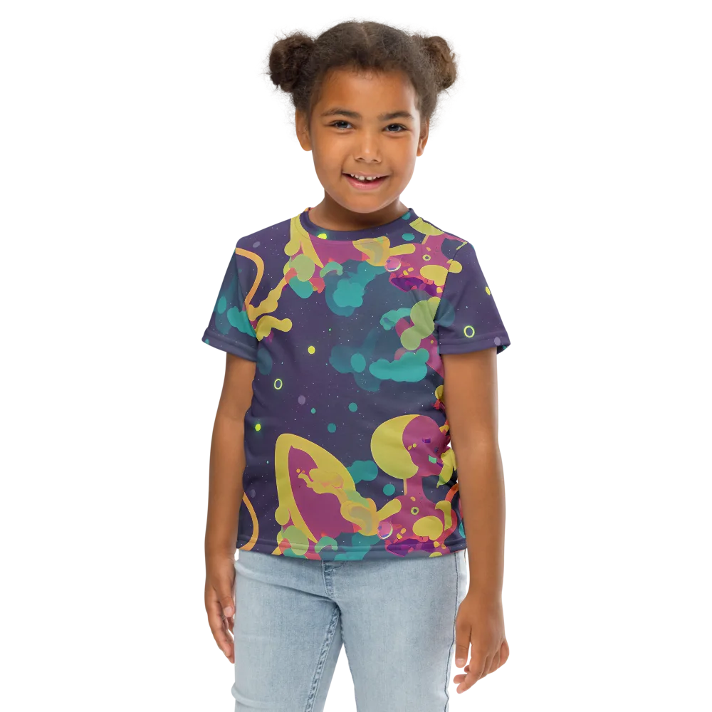 Cosmic Playroom on Kids Crew Neck T-Shirt — Front