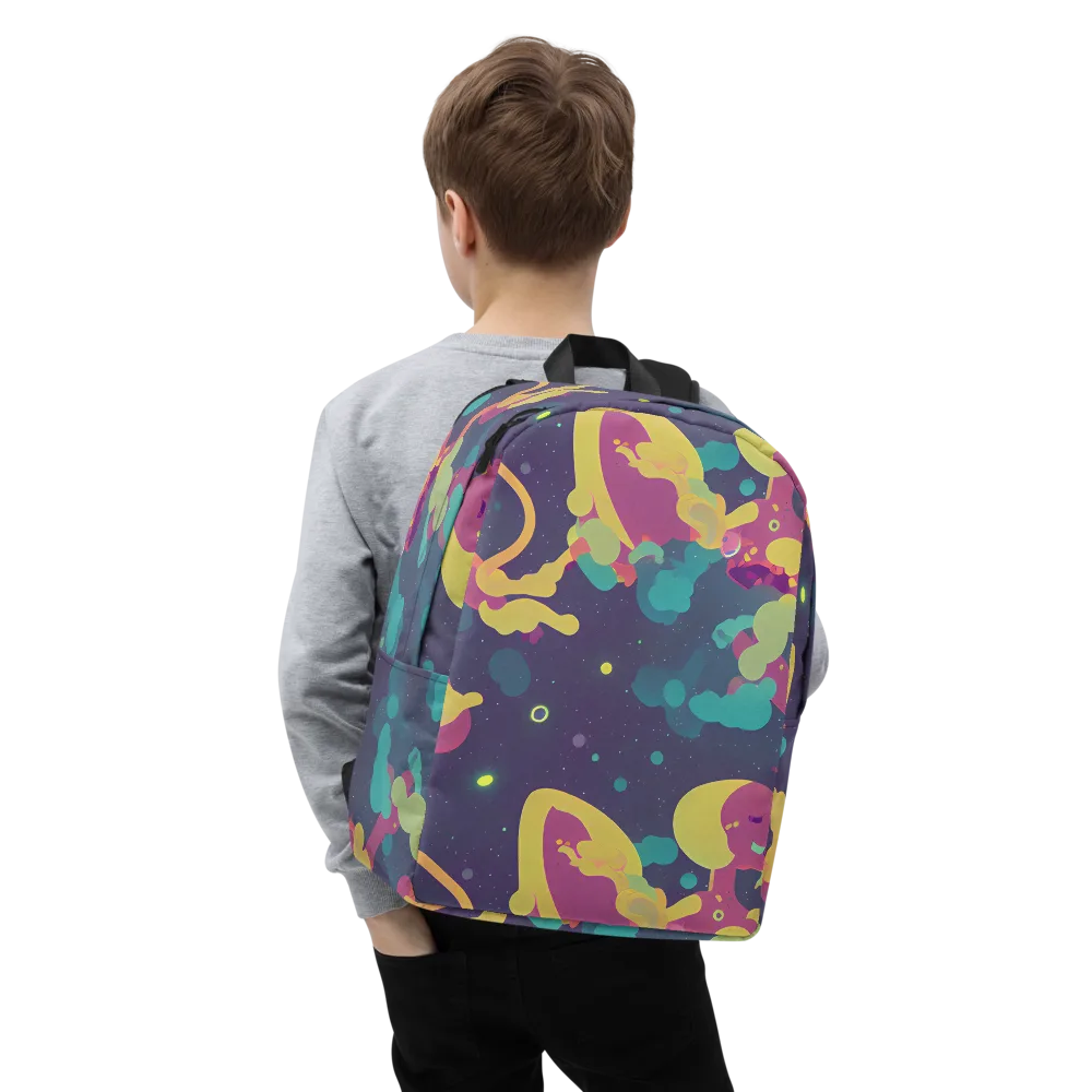 Cosmic Playroom on Minimalist Backpack — Zoomed-in
