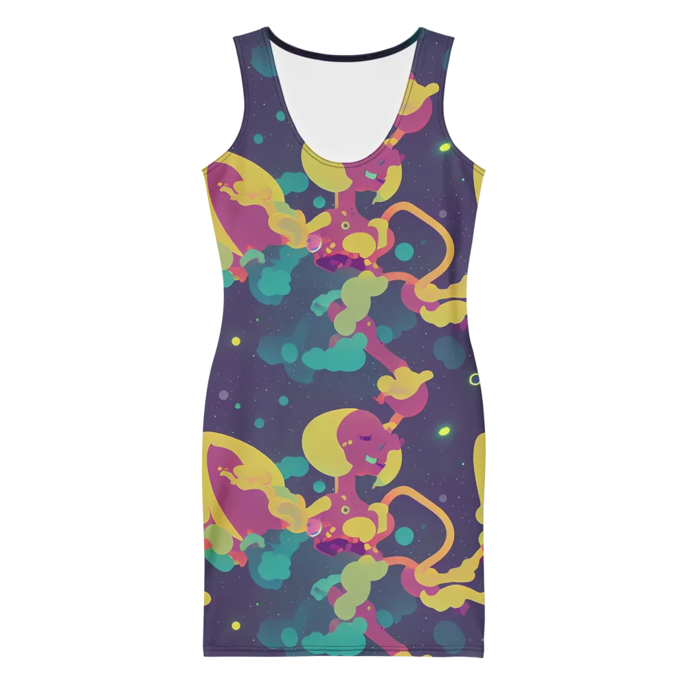 Cosmic Playroom on Bodycon Dress — Front