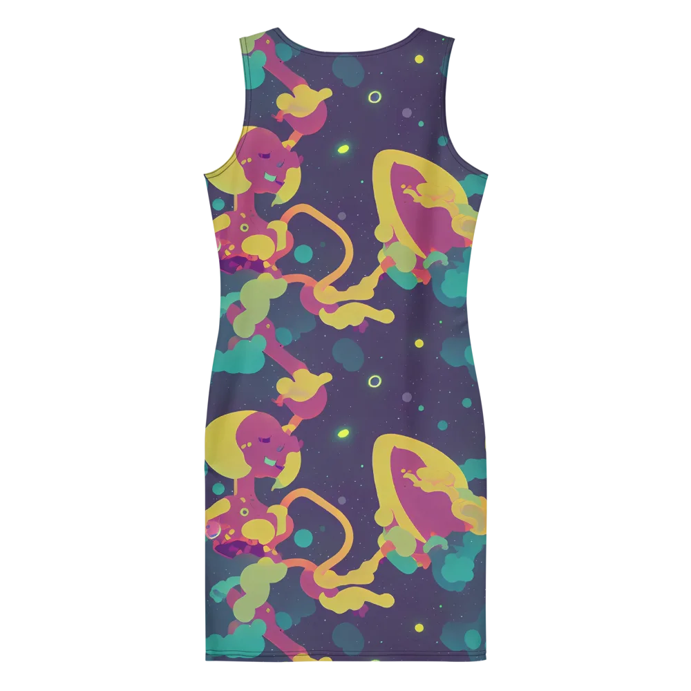 Cosmic Playroom on Bodycon Dress — Back