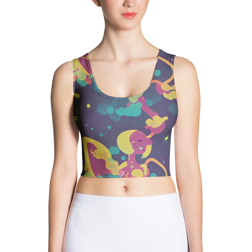 Cosmic Playroom on Crop Top — Front