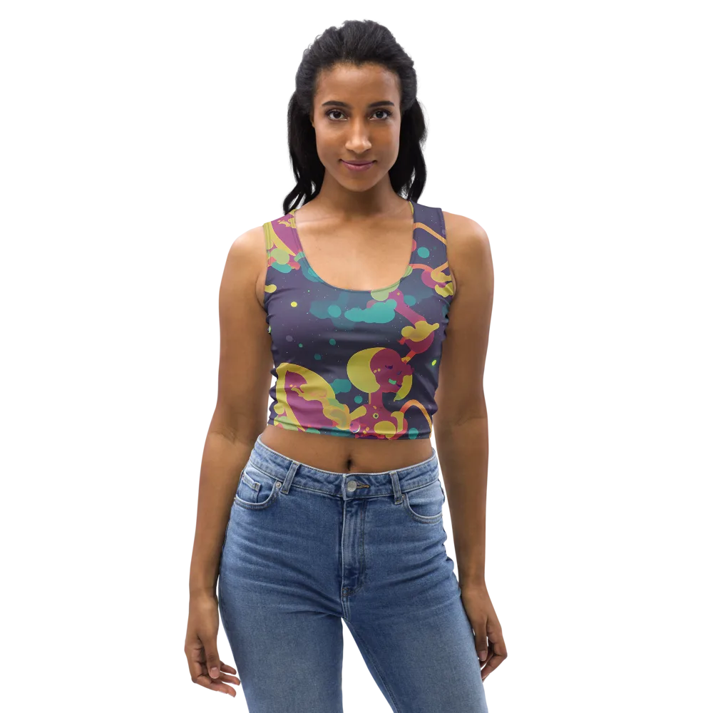 Cosmic Playroom on Crop Top — Front