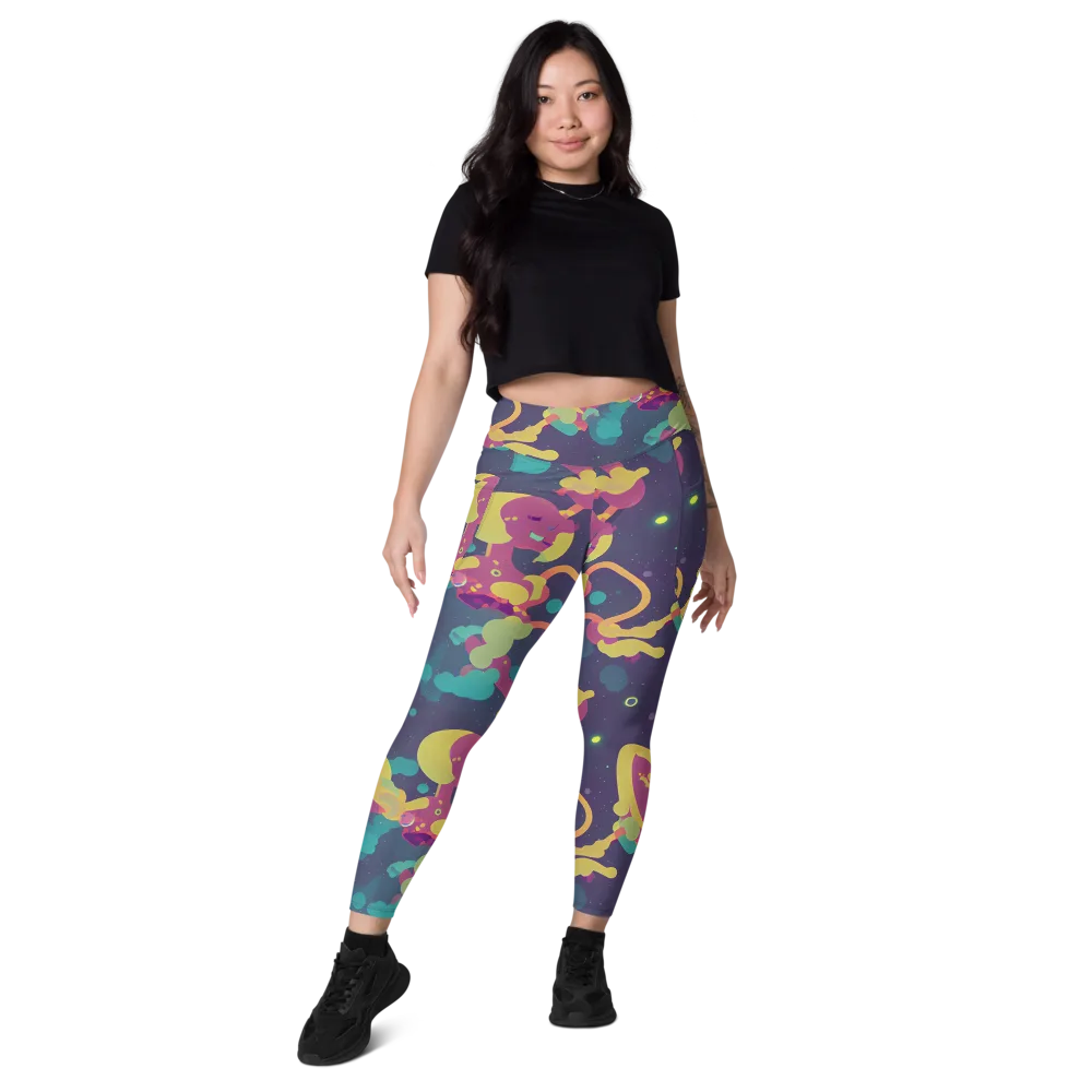 Cosmic Playroom on Leggings with Pockets — Front