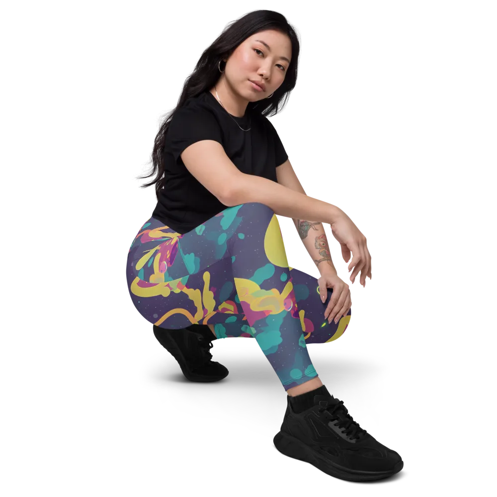 Cosmic Playroom on Leggings with Pockets — Right Front