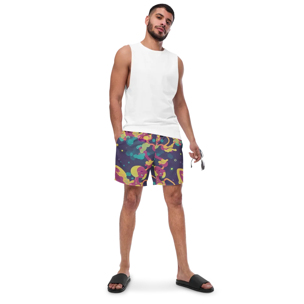 Cosmic Playroom on Swim Trunks — Front