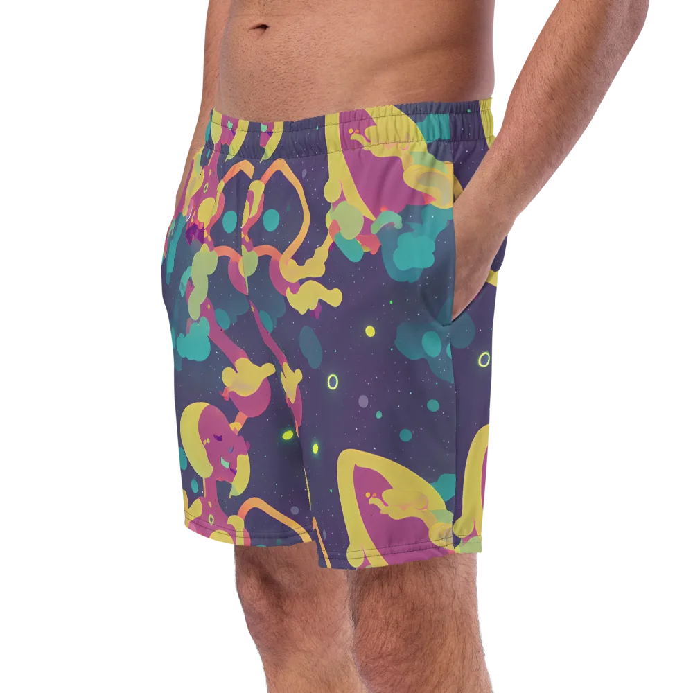 Cosmic Playroom on Swim Trunks — Left Front