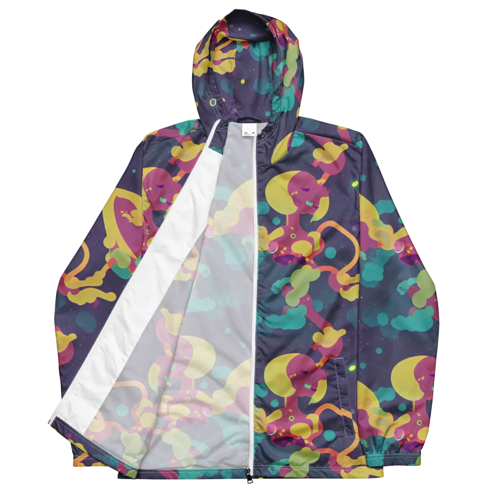 Cosmic Playroom on Men's Windbreaker — Front