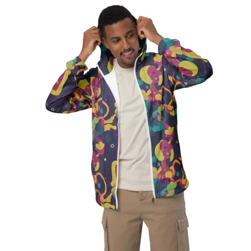 Cosmic Playroom on a Men's Windbreaker