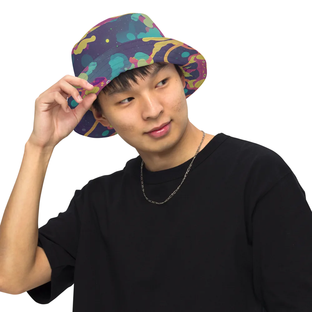 Cosmic Playroom on Reversible Bucket Hat — Front Inside