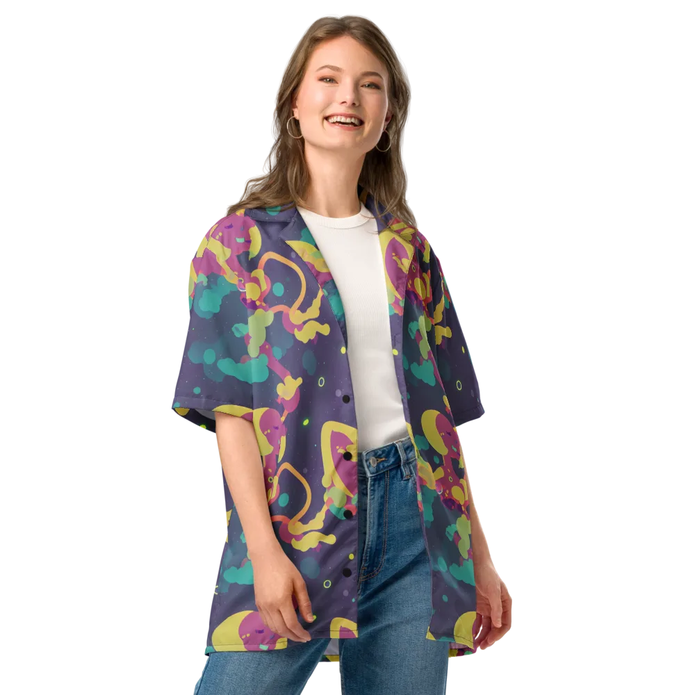 Cosmic Playroom on Button Shirt — Front