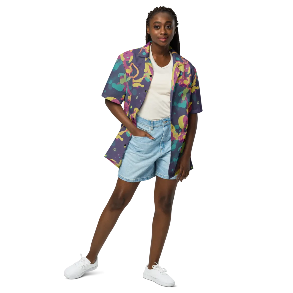 Cosmic Playroom on Button Shirt — Front