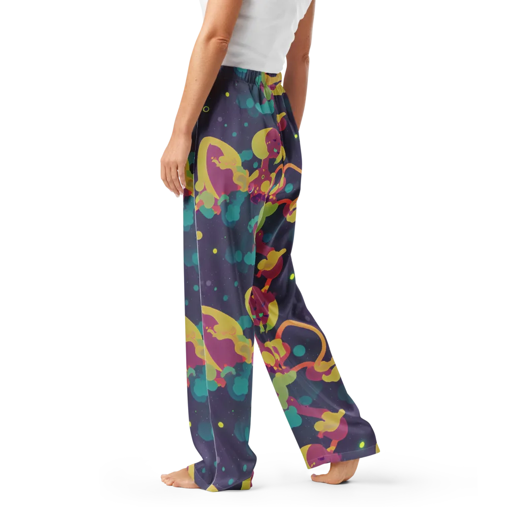Cosmic Playroom on Women's Pajama Pants — Left