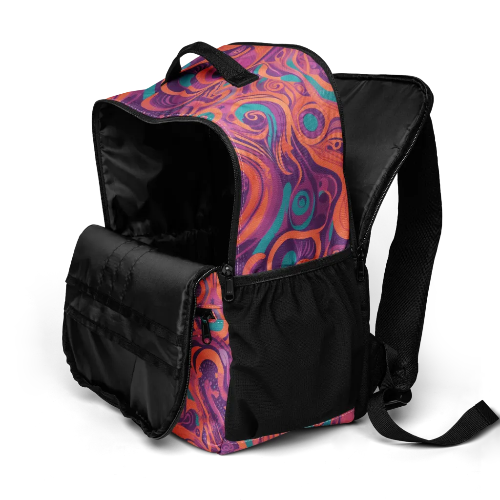Psychedelic Paisley on Utility Backpack — Product details 2