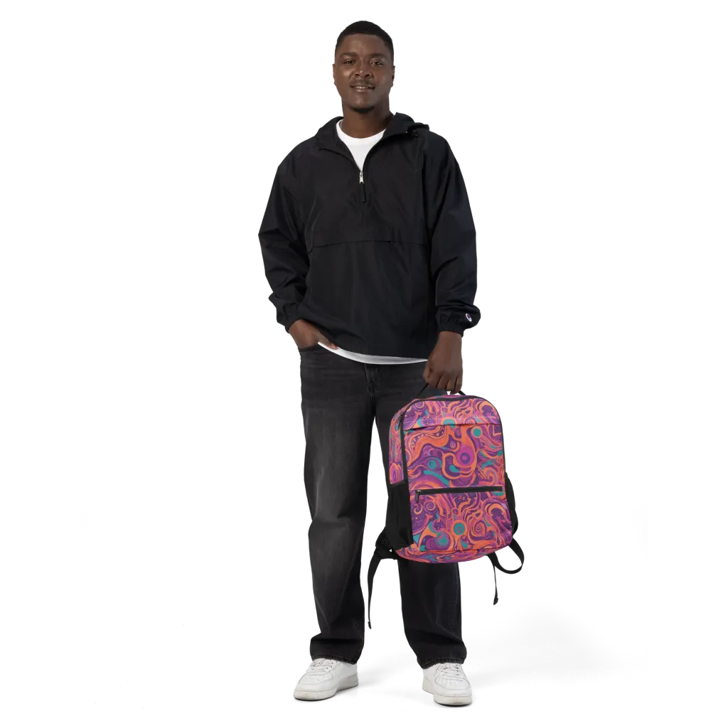 Psychedelic Paisley on Utility Backpack — Front